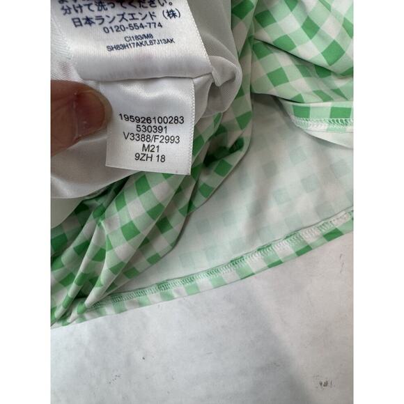 Twee Draper James Lands End Swim Skirt Gingham Pink Green Preppy Size 18W - Picture 7 of 8